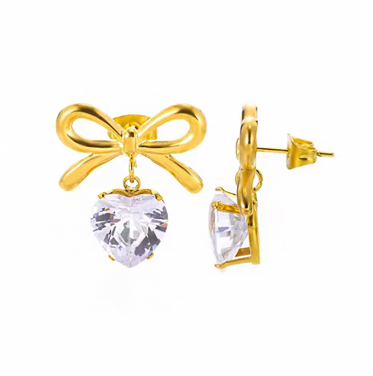 Studed Bow Earrings
