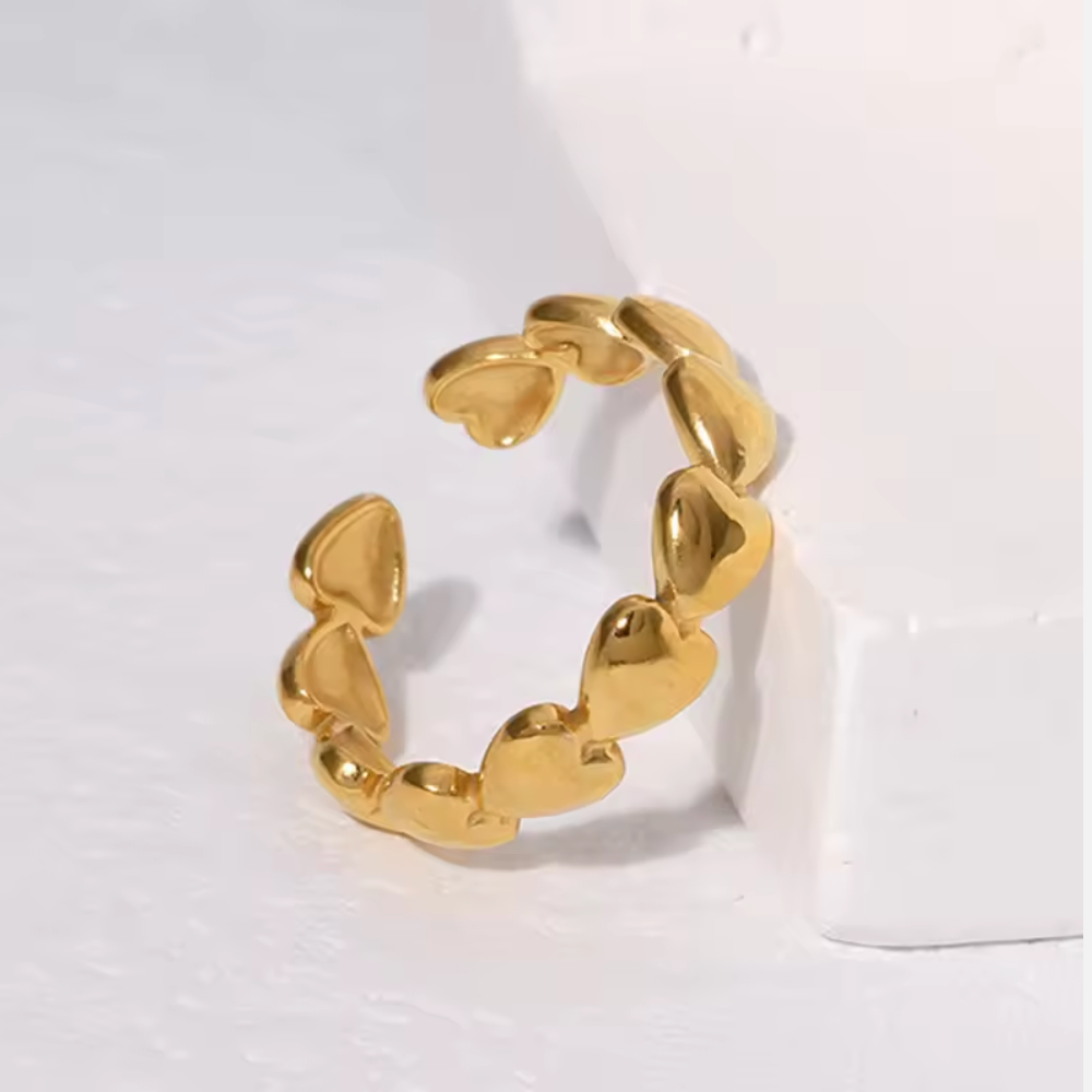 Heartband baari ring gold plated jwellery 1k adjustable ring from shop baari jwellery