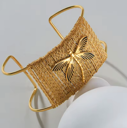 The Dragonfly Golden Hand cuff