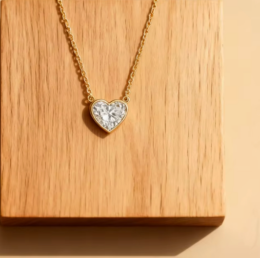 Heart Solitaire Necklace