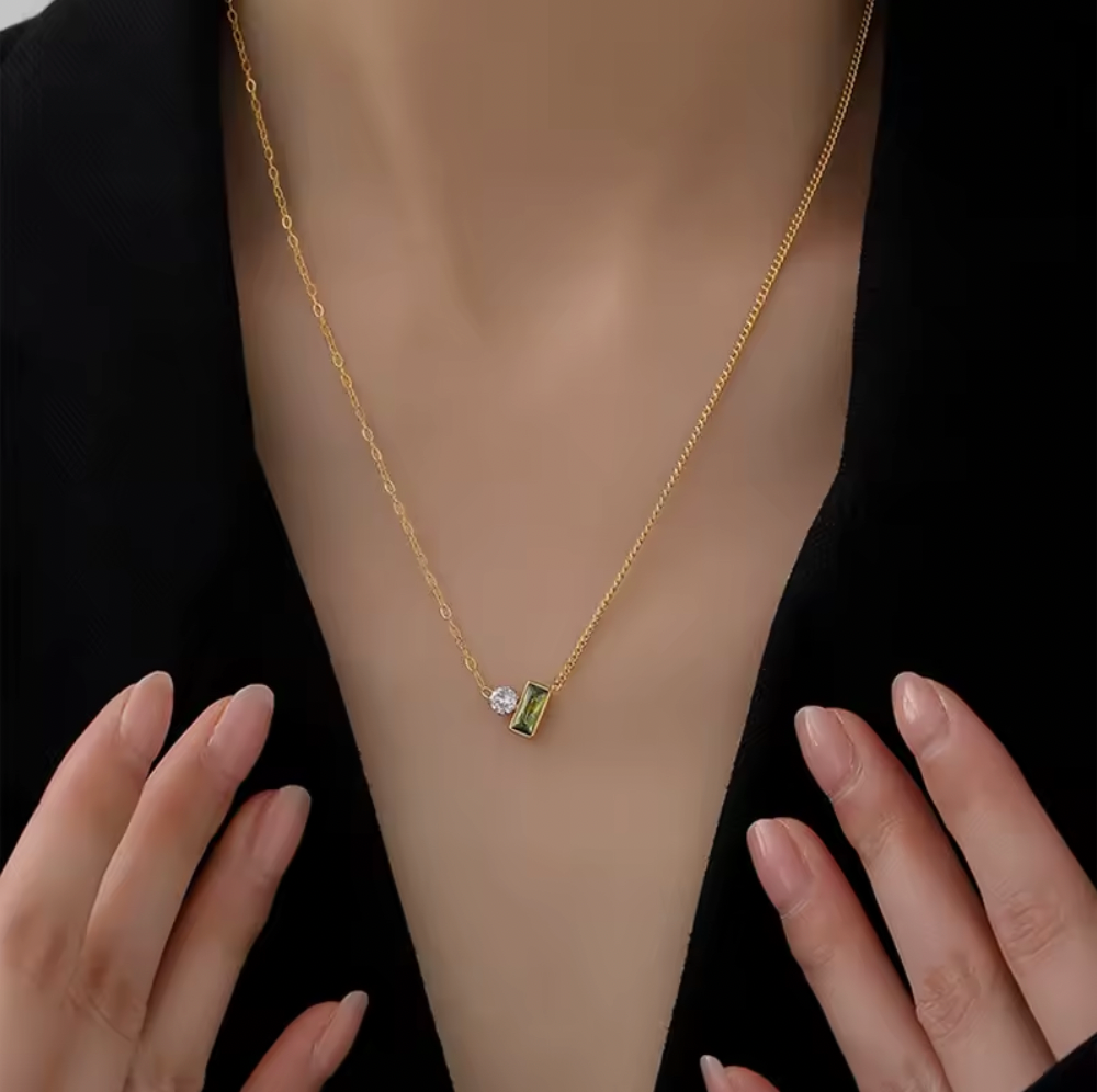 green frost necklace baari jwellery anti tarnish