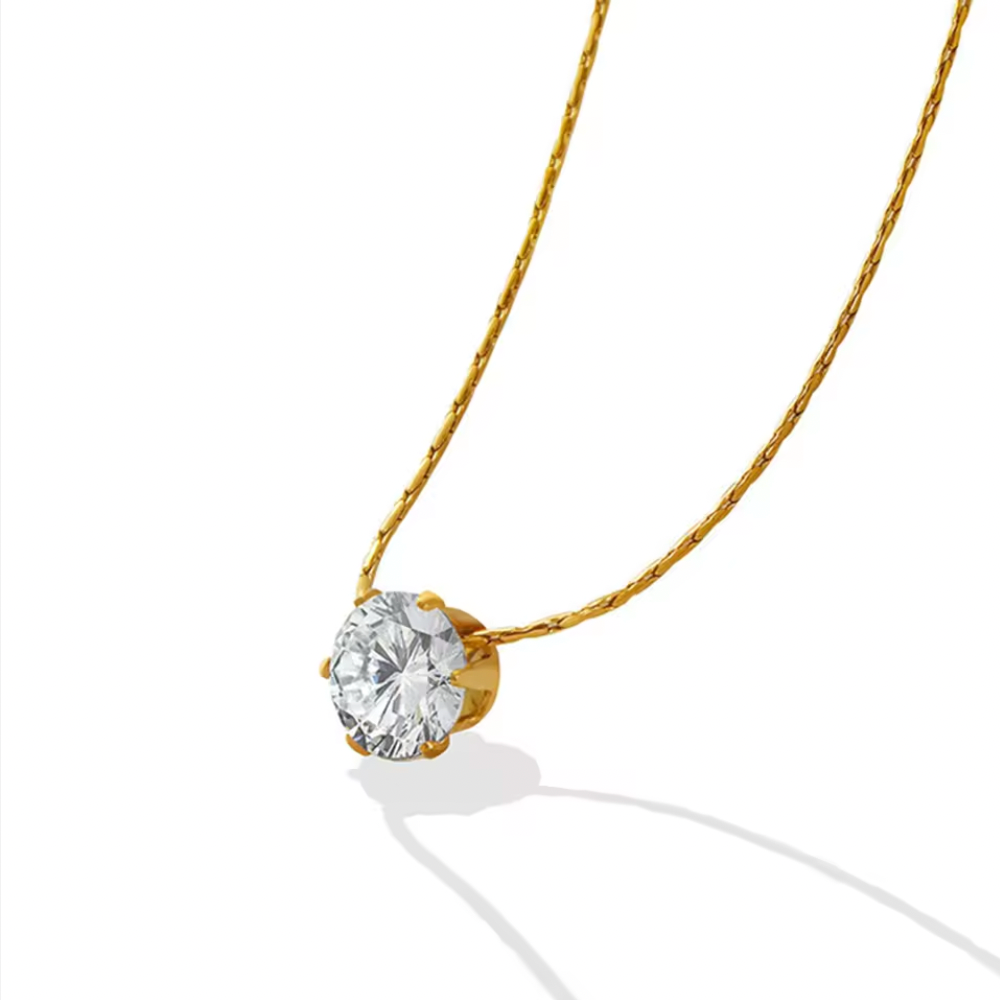 Delicate Diamond Studded Necklace