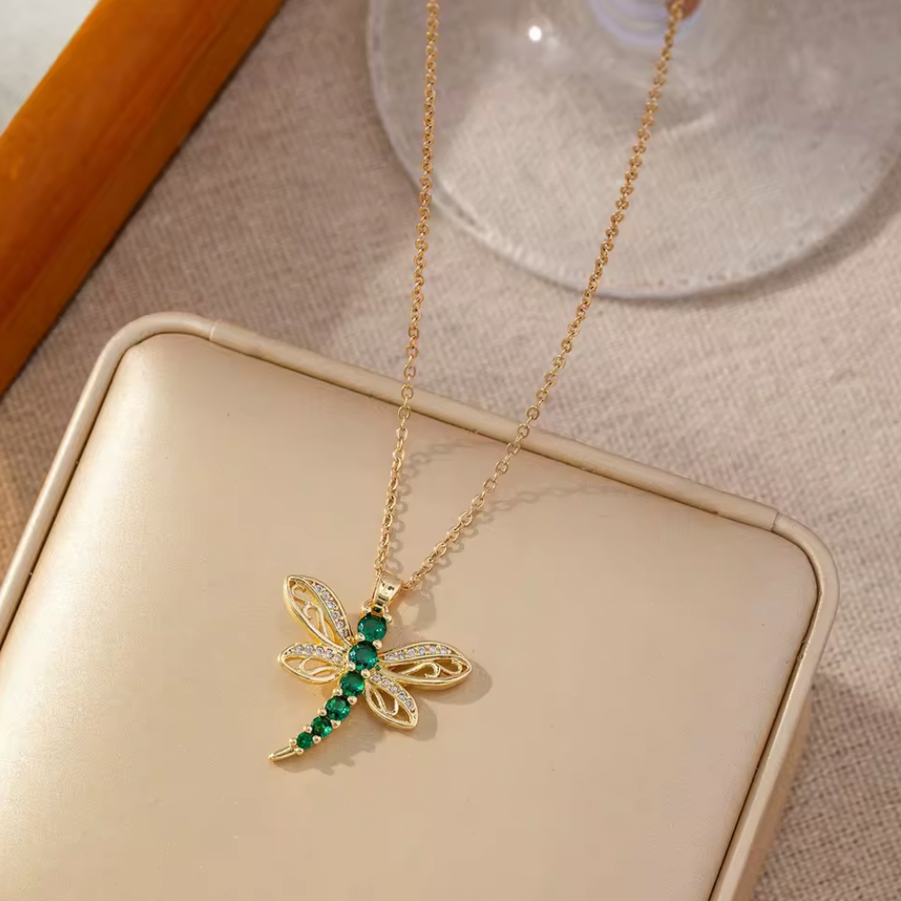 shopbaari necklace dragonfly  