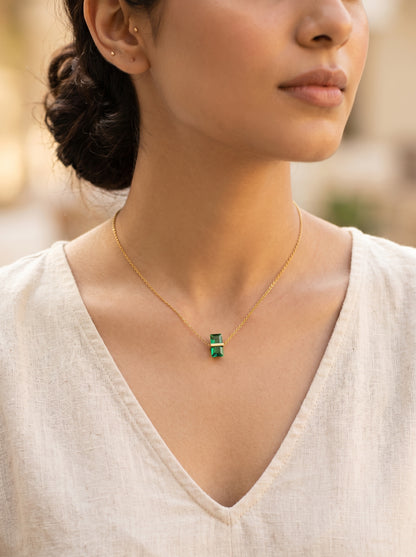 Emerald Promise Minimal Necklace