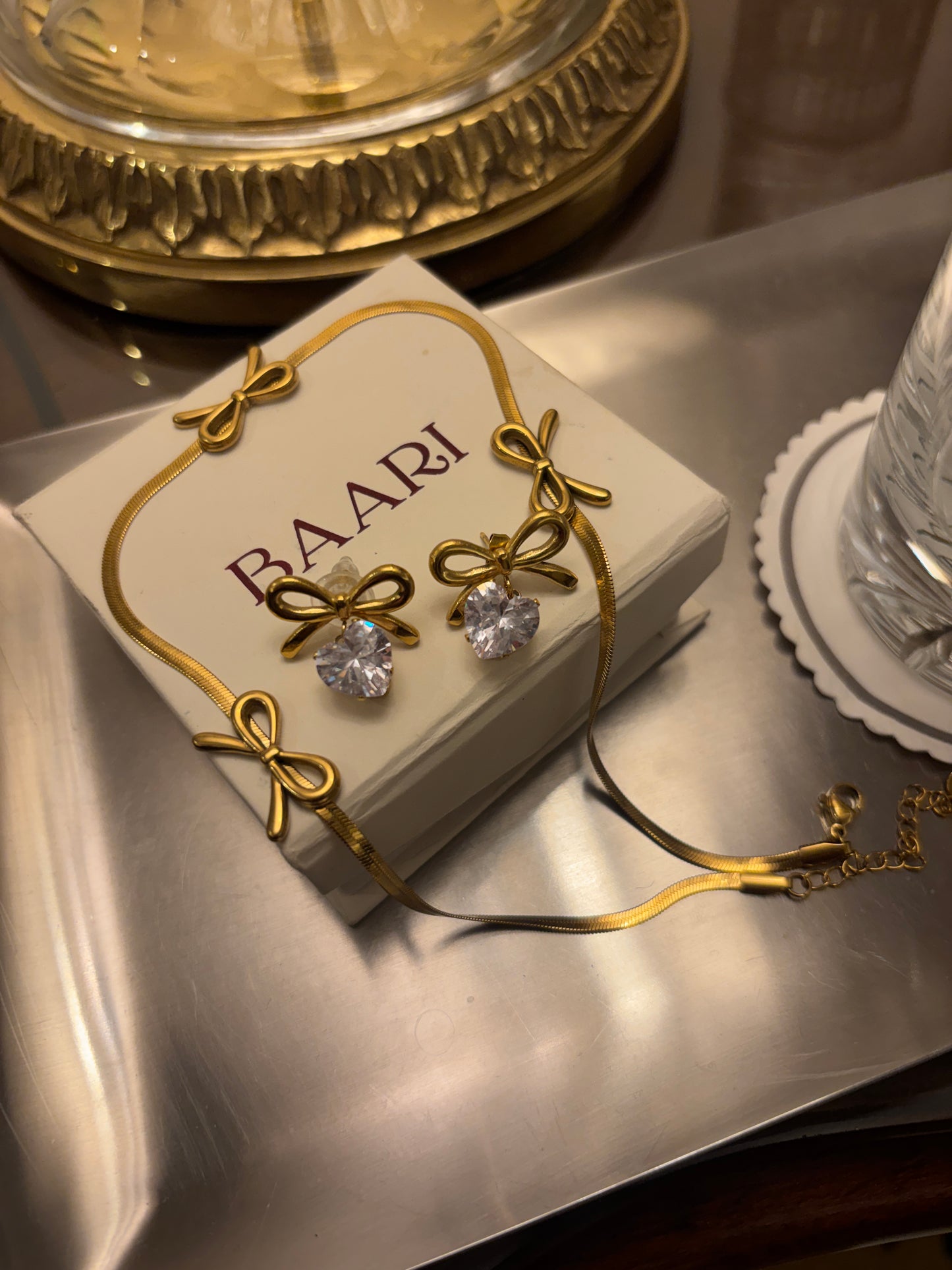 Studed Bow Earrings