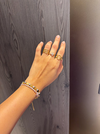 Heart Solitaire Adjustable Bracelet