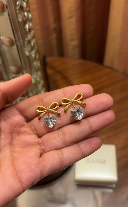 Studed Bow Earrings