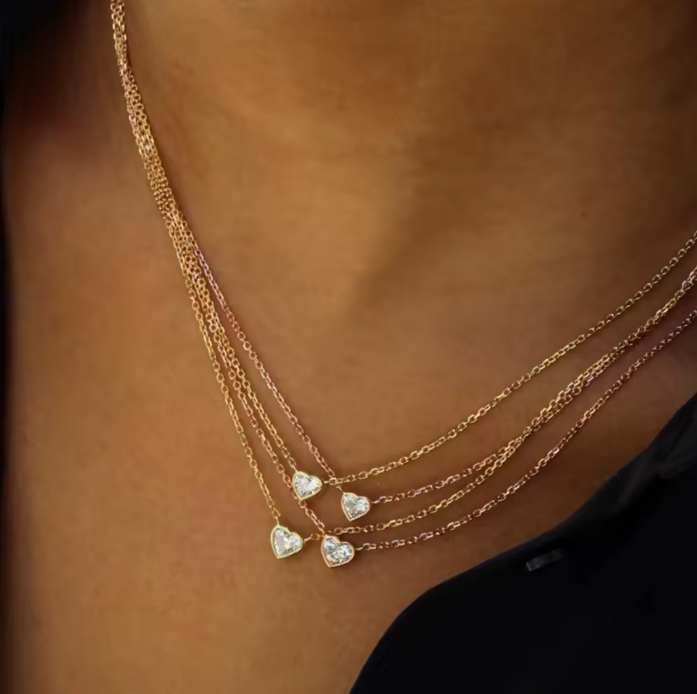 Heart Solitaire Necklace