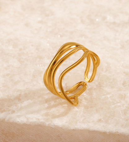 Luxe Layer Stacked golden Ring