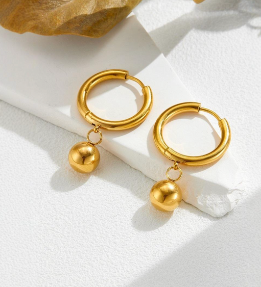 Golden Orb Earrings