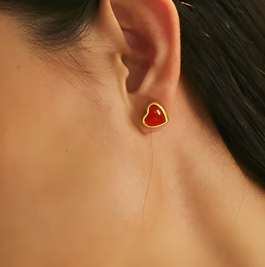Red Heart Earrings