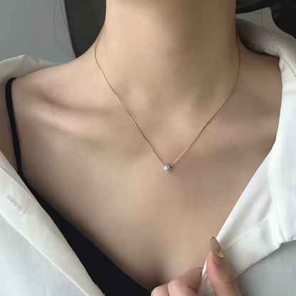 Delicate Diamond Studded Necklace