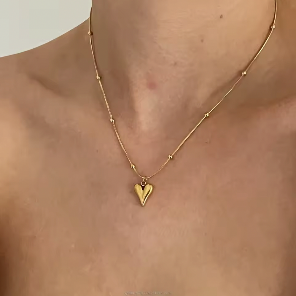 Heart Ball Chain Pendent