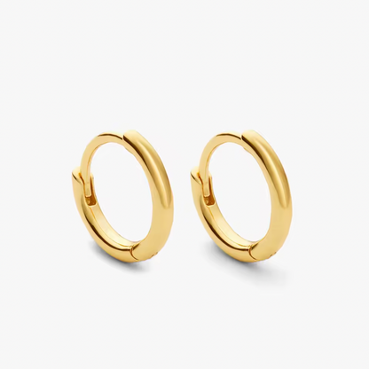 Diana Solitaire Hoop Earrings