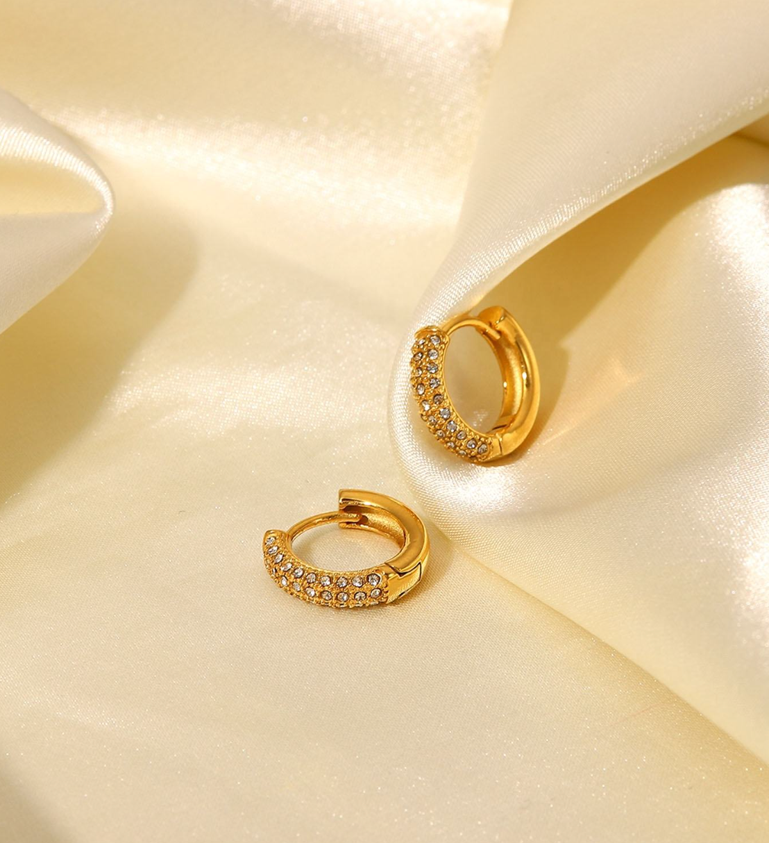 Diya Diamond Huggie Hoops