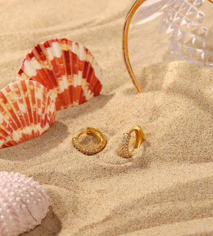 Diya Diamond Huggie Hoops