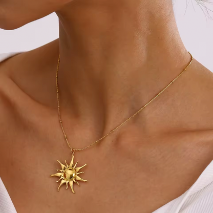 goldplated sun necklace from baari shopbaari
