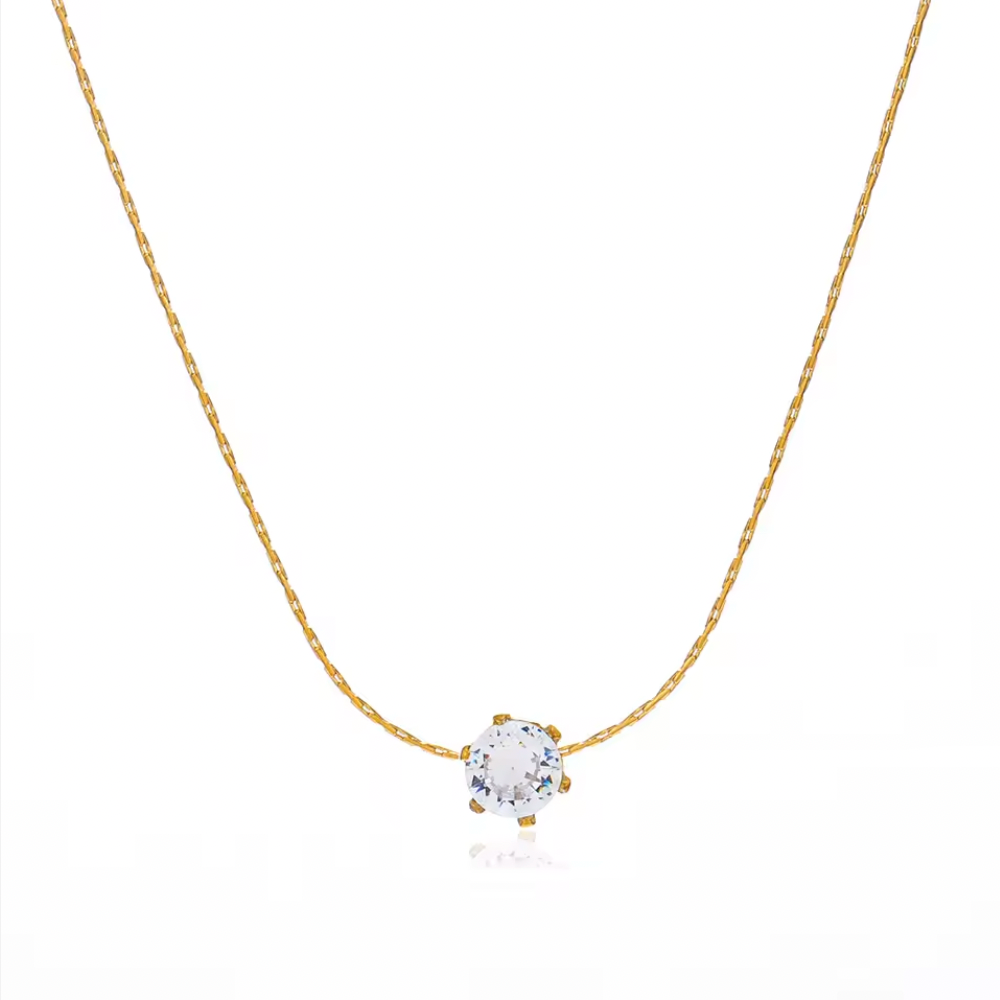 Delicate Diamond Studded Necklace