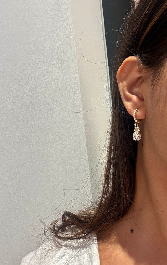 pineapple earrings minimal from shopbaari | baari jwellery