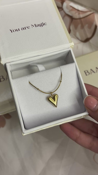 Heart Ball Chain Pendent