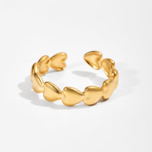 Heart band ring from shopbaari jwellery adjustable to any size 