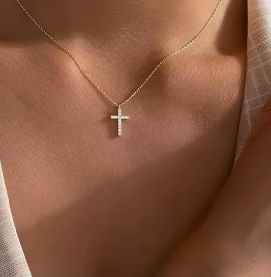 Baari jwellery shopbaari iced cross stackable minimal pendent 